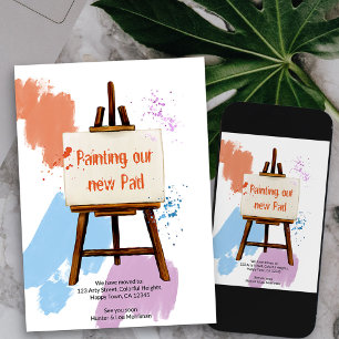 Färgprover för färg Artist Easel Funny Flytta Meddelande
