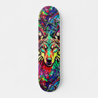 Färgpulver Varg huvud - Varg Skateboard Deck