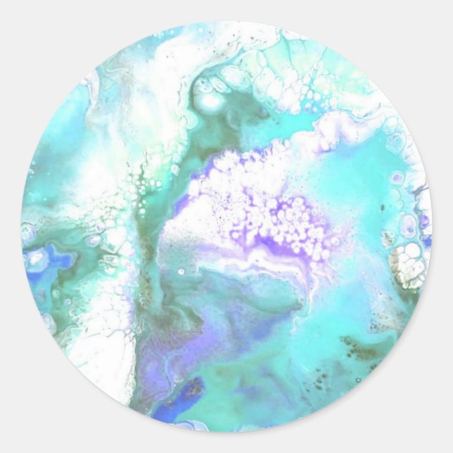 "Färgpunkt" Runt Klistermärke (Framsida)