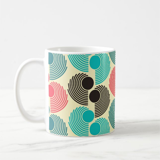 Färgpunkter: abstrakt sömlös mönster. kaffemugg (Vänster)