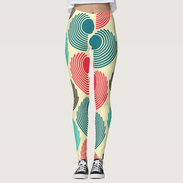 Färgpunkter: abstrakt sömlös mönster. leggings (Framsida)