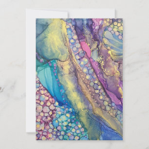 Färgpunkter Alcohol Abstrakt Art Blank Card-kort Tack Kort