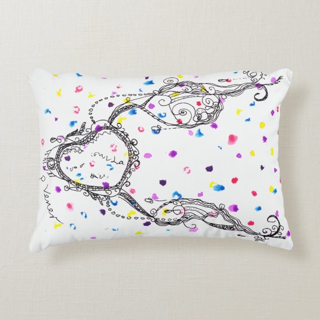 Färgpunkter Fantasy Necklace Prydnadskudde (Framsidan)