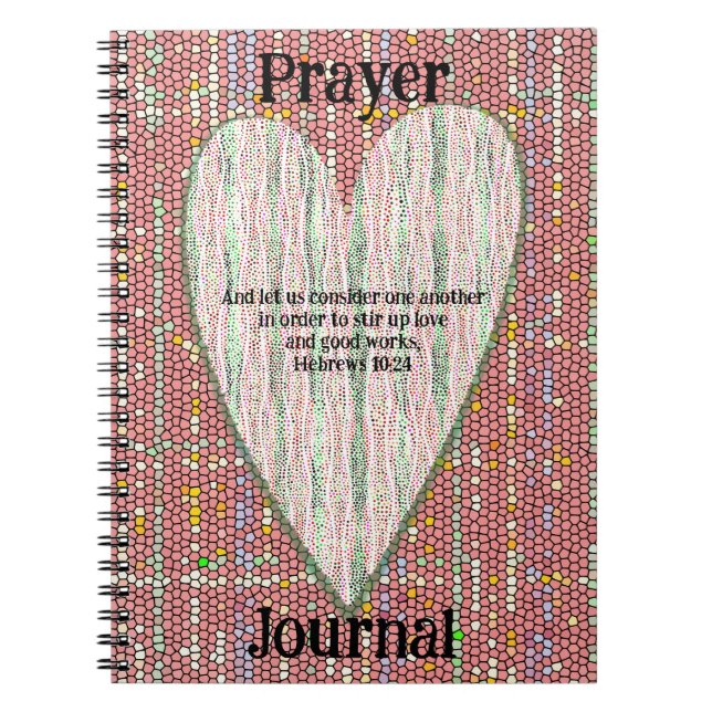 Färgpunkter Heart Art Prayer Journal Anteckningsbok (Framsidan)