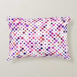 Färgpunkter, Magenta, Rosa och Lila Prydnadskudde