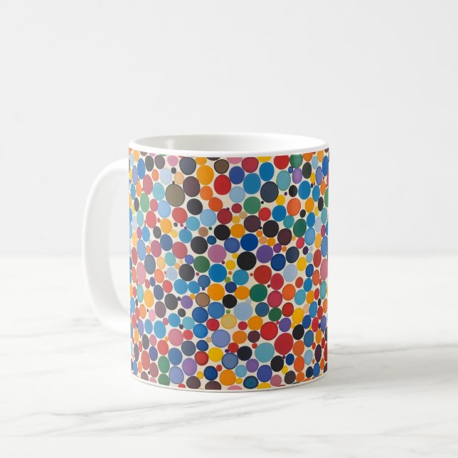 Färgpunkter Mönster Kaffemugg (Framsida vänster)