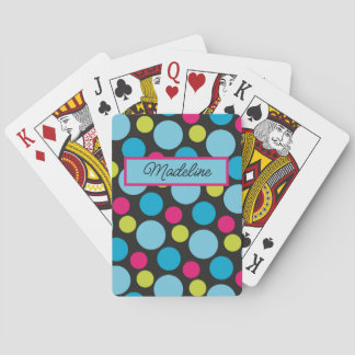 Färgpunkter Trendiget Circles Mönster Whimsical Casinokort