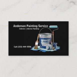 Färgpyts för elegant av professionell Painting Ser Visitkort