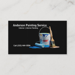 Färgpyts för elegant av professionell Painting Ser Visitkort