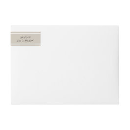 Färgredigerbar Gråbeige Minimalistisk Etikettband