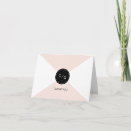 Färgredigerbar minimalistisk modern bröllop tack kort