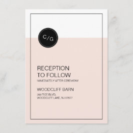 Färgredigerbar modern bröllopsmottagningskort tilläggskort