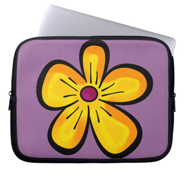 Färgreduktion för Gult av ljus Laptop Sleeve (Framsidan)