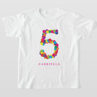 Färgregat 5:e/femte födelsedag T-Shirt