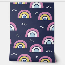 Färgregat av regnbåge Mönster, marinblått