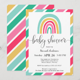 Färgregat för Bright Lycklig Baby Shower Inbjudningar