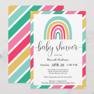 Färgregat för Bright Lycklig Baby Shower Inbjudningar