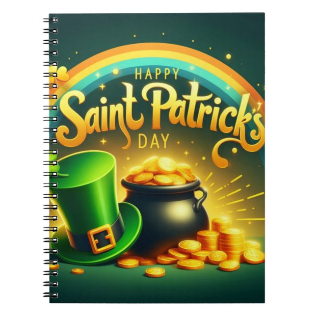 Färgregat guld Saint patrick's day Anteckningsbok (Framsidan)