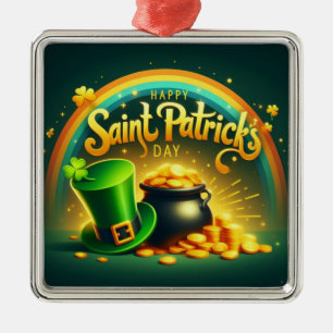 Färgregat guld Saint patrick's day Julgransprydnad Metall