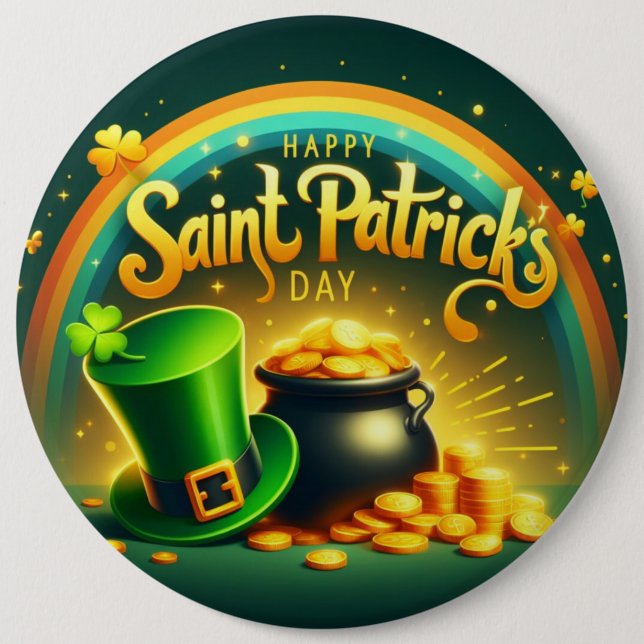 Färgregat guld Saint patrick's day Knapp (Framsida)