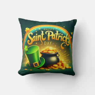 Färgregat guld Saint patrick's day Kudde