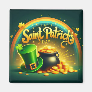 Färgregat guld Saint patrick's day Magnet