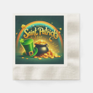 Färgregat guld Saint patrick's day Pappersservett