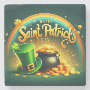 Färgregat guld Saint patrick's day Stenunderlägg
