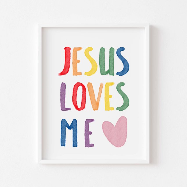 Färgregat Jesus kärlek mig skriva ut Poster (Skapare uppladdad)