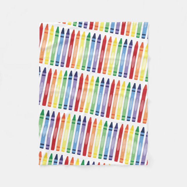 Färgregat Kritor Mönster Fleecefilt (Framsidan)