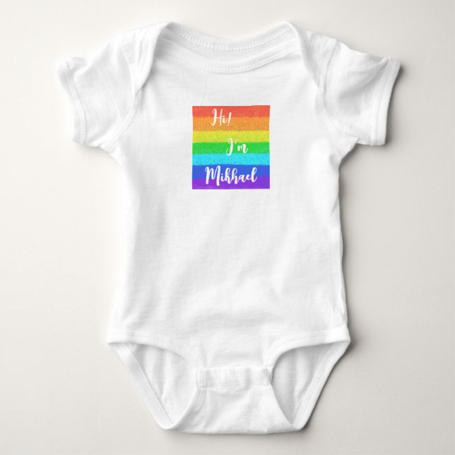 Färgregat personlig Baby Jersey Bodykostym T Shirt (Framsida)