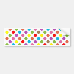 Färgregat polka dots mönster bildekal