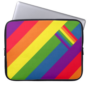 Färgregat Rand Firande med Flagga Laptop Sleeve