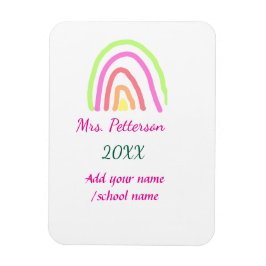 Färgregat rand lägger till lärare namn år magnet