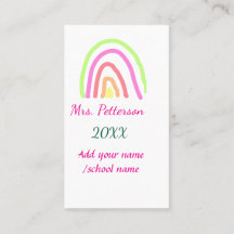 Färgregat rand lägger till lärare namn år