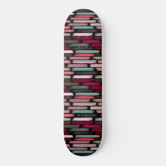 Färgregn 3 mini skateboard bräda 18,5 cm (Framsida)