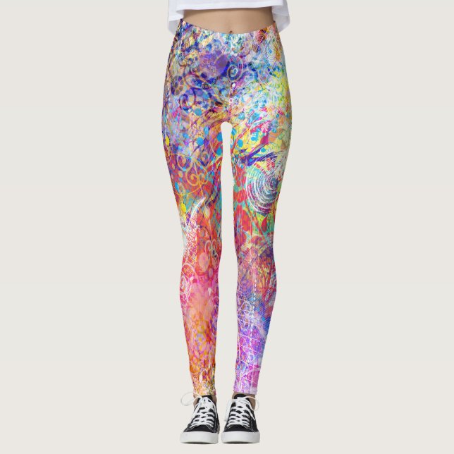 Färgregn Leggings (Framsida)