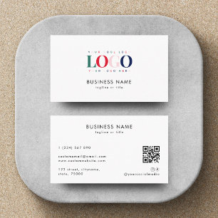 Färgrektangel - Logotyp Qr-kodföretag Visitkort