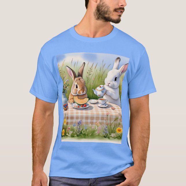 Färgrik 3D Digital Art T-Shirt | Perfekt Passform  (Framsida)