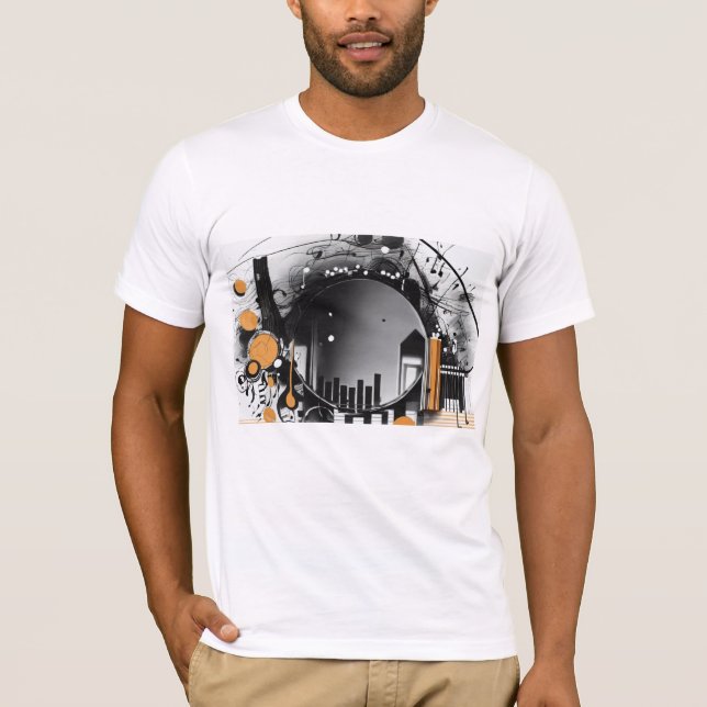 Färgrik 3D Digital Art T-Shirt | Perfekt Passform  (Framsida)