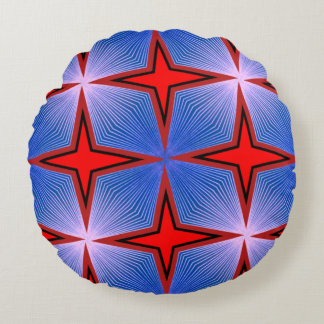 Färgrik 3D digital design Rund kastkudde Kudde