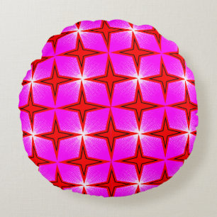 Färgrik 3D Digital Design Rund Kudd Kudde