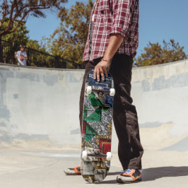 Färgrik 3D Mosaik Skateboard - Modern Lyx