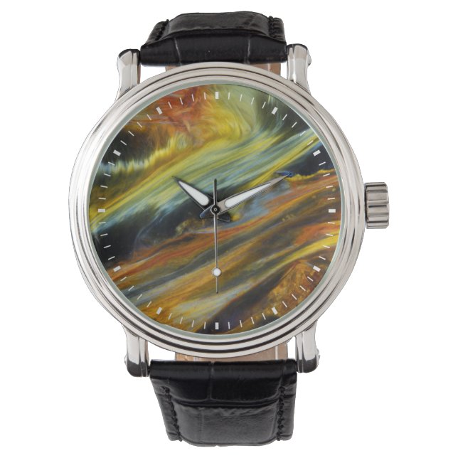 Färgrik abstrakt av Pietersite Armbandsur (Framsida)