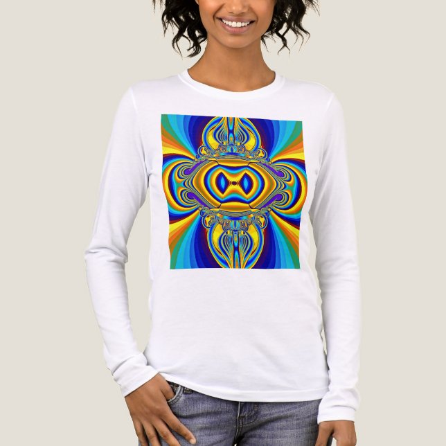 Färgrik Abstrakt Bakgrund-14334 T Shirt (Framsida)