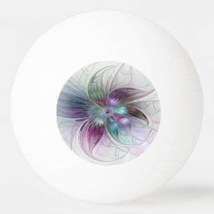 Färgrik Abstrakt Blomma Modern Blommig Fraktal Kon Pingisboll