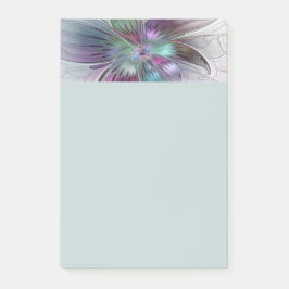 Färgrik Abstrakt Blomma Modern Blommig Fraktal Kon Post-it Block