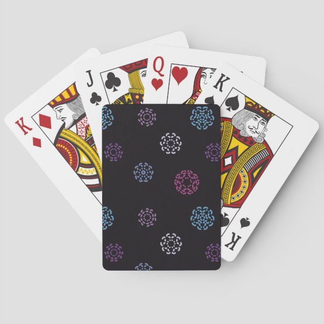 Färgrik Abstrakt Blommig Mönster Casinokort (Baksidan)