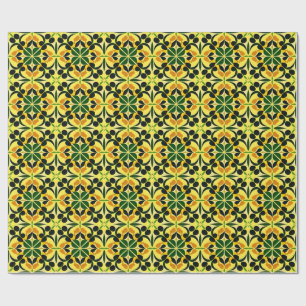 Färgrik Abstrakt Blommig Mönster Presentpapper