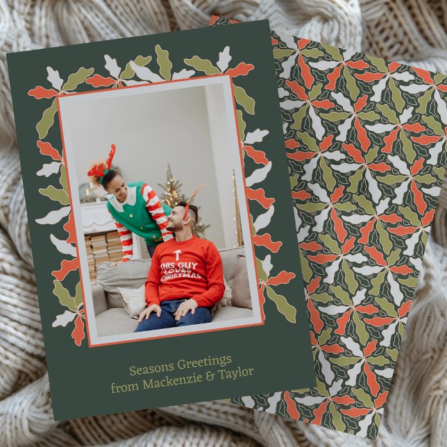 Färgrik Abstrakt Botanisk Foto Jul Julkort (Colorful Abstract Botanical Photo Christmas Holiday Card
by Ricaso. Modern design, add photo & text)